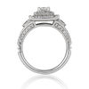 Thumbnail Image 3 of Enchanted Disney Mulan 1.00 CT. T.W. Princess-Cut Diamond Double Frame Engagement Ring in 14K White Gold