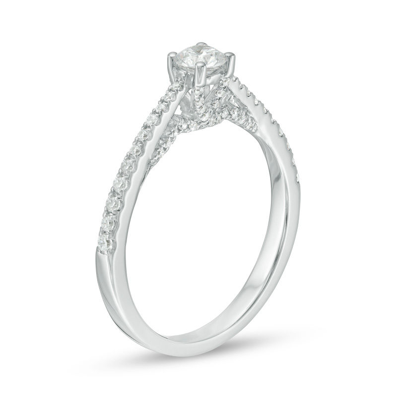 Main Image 2 of 0.50 CT. T.W. Certified Canadian Diamond Engagement Ring in 14K White Gold (I/I2)