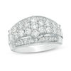 Thumbnail Image 0 of 1.45 CT. T.W. Composite Diamond Multi-Row Ring in 10K White Gold