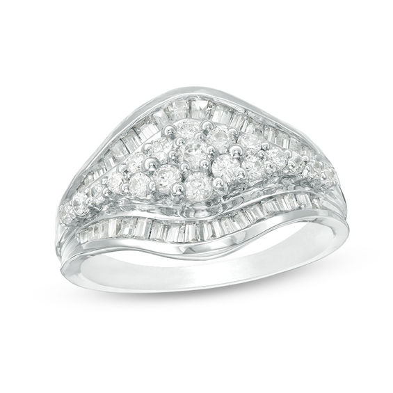 0.95 CT. T.W. Composite Dia 0.95 CT. T.W. Composite Diamond Ring in 10K White Gold