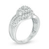 Thumbnail Image 1 of 0.95 CT. T.W. Diamond Frame Multi-Row Bypass Ring in 10K White Gold