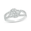 Thumbnail Image 0 of 0.45 CT. T.W. Multi-Diamond Bypass Ring in 10K White Gold