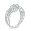Thumbnail Image 1 of 1.23 CT. T.W. Multi-Diamond Multi-Row Bypass Ring in 10K White Gold