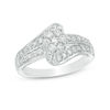 Thumbnail Image 0 of 0.58 CT. T.W. Multi-Diamond Bypass Ring in 10K White Gold