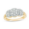 Thumbnail Image 1 of 0.45 CT. T.W. Composite Diamond Three Stone Frame Ring in 10K Gold