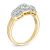 Thumbnail Image 2 of 0.45 CT. T.W. Composite Diamond Three Stone Frame Ring in 10K Gold