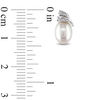 6.5-7.0mm Baroque Freshwater Cultured Pearl and Diamond Accent Drop Earrings in 14K White Gold
