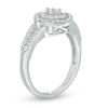 Thumbnail Image 1 of 0.45 CT. T.W. Quad Diamond Tilted Double Cushion Frame Ring in 10K White Gold
