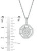 Thumbnail Image 1 of 0.29 CT. T.W. Multi-Diamond Octagon Frame Pendant in 10K White Gold