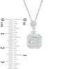 Thumbnail Image 1 of 0.37 CT. T.W. Multi-Diamond Square Pendant in 10K White Gold