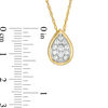 Thumbnail Image 1 of 0.29 CT. T.W. Multi-Diamond Teardrop Pendant in 10K Gold