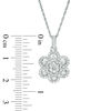 0.45 CT. T.W. Multi-Diamond Flower Pendant in 10K White Gold