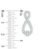 Thumbnail Image 1 of 0.69 CT. T.W. Multi-Diamond Infinity Drop Earrings in 10K White Gold