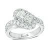 Thumbnail Image 1 of Ever Us™ 2.05 CT. T.W. Two-Stone Princess-Cut Diamond Bypass Frame Ring in 14K White Gold