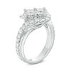 Thumbnail Image 2 of Ever Us™ 2.05 CT. T.W. Two-Stone Princess-Cut Diamond Bypass Frame Ring in 14K White Gold