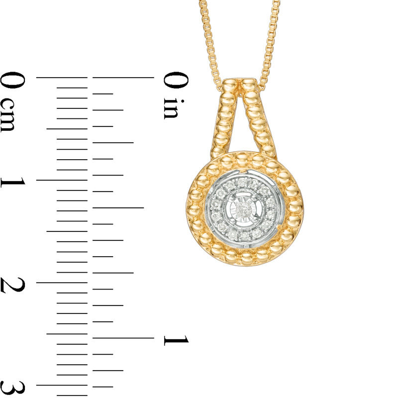 0.18 CT. T.W. Diamond Pendant, Ring and Earrings Set in Sterling Silver with 14K Gold Plate - Size 7