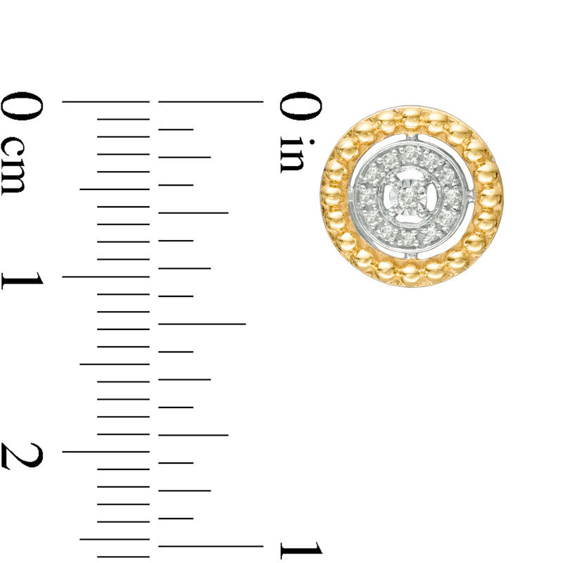 Main Image 4 of 0.18 CT. T.W. Diamond Pendant, Ring and Earrings Set in Sterling Silver with 14K Gold Plate - Size 7
