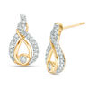 Thumbnail Image 1 of Interwoven™ 0.23 CT. T.W. Diamond Drop Earrings in 10K Gold