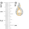 Thumbnail Image 3 of Interwoven™ 0.23 CT. T.W. Diamond Drop Earrings in 10K Gold