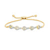 Thumbnail Image 0 of Interwoven™ 0.15 CT. T.W. Diamond Bolo Bracelet in 10K Gold - 9.5"