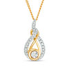 Thumbnail Image 0 of Interwoven™ 0.09 CT. T.W. Diamond Pendant in 10K Gold - 19"