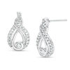 Thumbnail Image 1 of Interwoven™ 0.23 CT. T.W. Diamond Drop Earrings in 10K White Gold