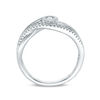 Thumbnail Image 2 of Interwoven™ 0.20 CT. T.W. Diamond Promise Ring in 10K White Gold - Size 7