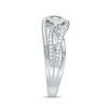 Thumbnail Image 3 of Interwoven™ 0.20 CT. T.W. Diamond Promise Ring in 10K White Gold - Size 7