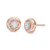 Thumbnail Image 1 of 0.25 CT. T.W. Diamond Orbit Stud Earrings in 10K Rose Gold