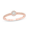 Thumbnail Image 1 of 0.10 CT. T.W. Diamond Frame Ring in 10K Rose Gold