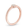 Thumbnail Image 1 of 0.10 CT. T.W. Diamond Frame Ring in 10K Rose Gold