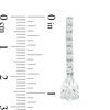 Thumbnail Image 2 of Pear-Shaped Lab-Created White Sapphire Drop Earrings in 10K White Gold