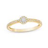 Thumbnail Image 1 of 0.10 CT. T.W. Diamond Frame Ring in 10K Gold