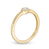 Thumbnail Image 2 of 0.10 CT. T.W. Diamond Frame Ring in 10K Gold