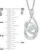 Thumbnail Image 1 of 0.115 CT. T.W. Composite Diamond Teardrop Loop Pendant in 10K White Gold