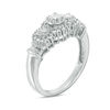 Thumbnail Image 1 of 0.57 CT. T.W. Diamond Three Stone Frame Collar Engagement Ring in 10K White Gold
