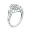 Thumbnail Image 1 of 0.69 CT. T.W. Composite Diamond Starburst Bypass Engagement Ring in 10K White Gold