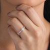 Thumbnail Image 3 of Ever Us™ 0.25 CT. T.W. Two-Stone Baguette Diamond Slant Bypass Ring in 10K White Gold