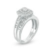 Thumbnail Image 1 of 0.58 CT. T.W. Princess-Cut Diamond Double Frame Bridal Set in 10K White Gold