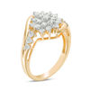 Thumbnail Image 1 of 0.69 CT. T.W. Composite Diamond Starburst Bypass Engagement Ring in 10K Gold