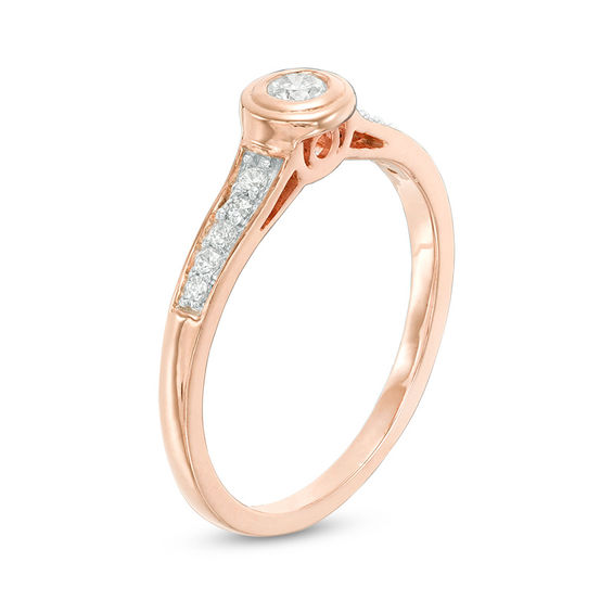0.18 CT. T.W. Diamond Promise Ring in 10K Rose Gold 0.18 CT. T.W. Diamond Promise Ring in 10K Rose Gold