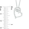 Thumbnail Image 1 of Unstoppable Love™ 0.04 CT. T.W. Diamond Heart Pendant and Drop Earrings Set in Sterling Silver