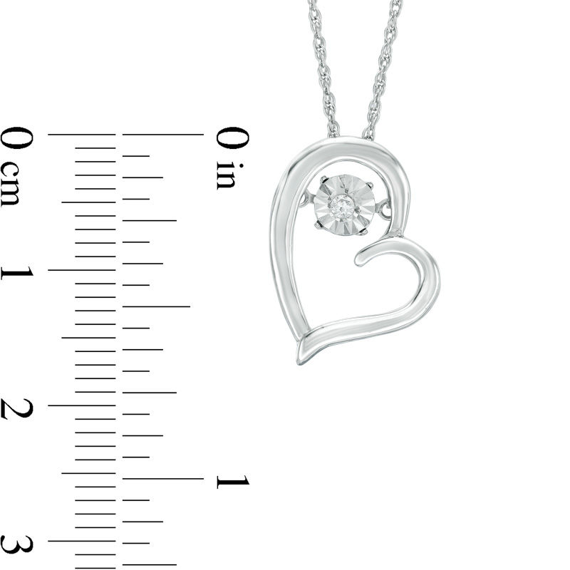 Unstoppable Love™ 0.04 CT. T.W. Diamond Heart Pendant and Drop Earrings Set in Sterling Silver
