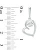 Thumbnail Image 2 of Unstoppable Love™ 0.04 CT. T.W. Diamond Heart Pendant and Drop Earrings Set in Sterling Silver