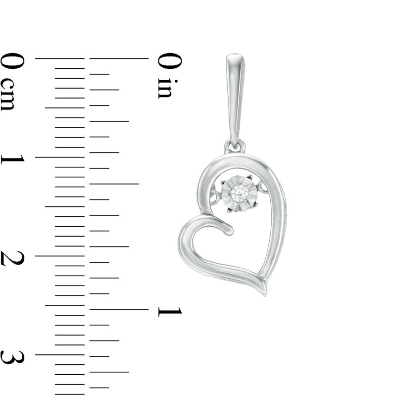 Unstoppable Love™ 0.04 CT. T.W. Diamond Heart Pendant and Drop Earrings Set in Sterling Silver