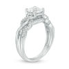 Thumbnail Image 1 of 6.0mm Princess-Cut Lab-Created White Sapphire Braided Shank Bridal Set in Sterling Silver