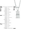 Thumbnail Image 1 of Lab-Created White Sapphire Duo Pendant and Earrings Set in Sterling Silver
