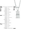 Thumbnail Image 2 of Lab-Created White Sapphire Duo Pendant and Earrings Set in Sterling Silver
