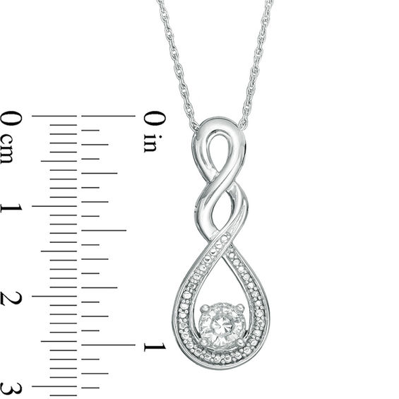 Lab-Created Sapphire and Beaded Cascading Infinity Pendant and Drop Earrings Set in Sterling Silver