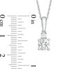Thumbnail Image 2 of Lab-Created White Sapphire Duo Pendant and Drop Earrings Set in 10K White Gold
